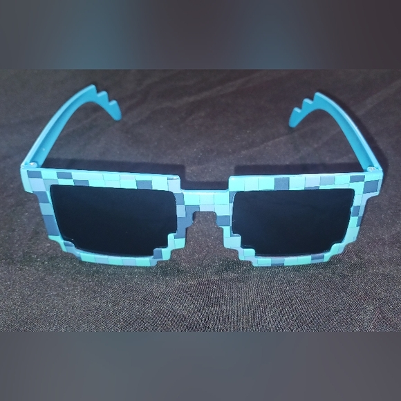 Pixelated Blue Sunglasses - Picture 1 of 4